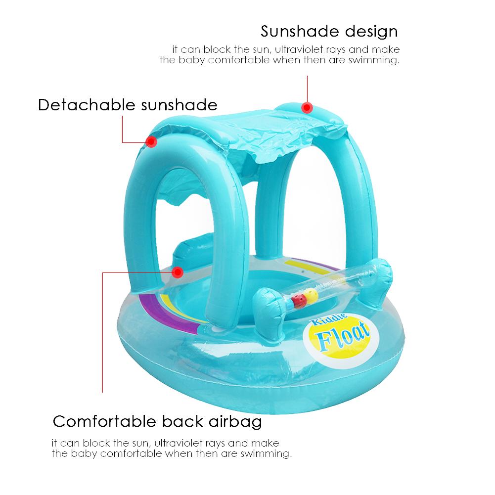 Asiento flotador de verano para bebé, barco, sombrilla, anillo de tubo, piscina para bebé, rodamiento de carga, agua, deporte, Juguetes Divertidos