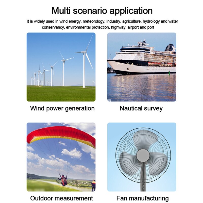 Handheld Lcd-scherm Digitale Anemometer Wind Meter Hygrometer Thermometer Air Flow Velocity Gauge Temperatuur Tester