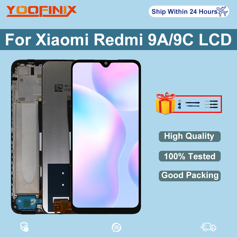 Oem-val för xiaomi redmi 9a lcd  m2006 c 3lg -skärm  m2006 c 3li pekskärm för xiaomi redmi 9c lcd  m2006c reservdelar
