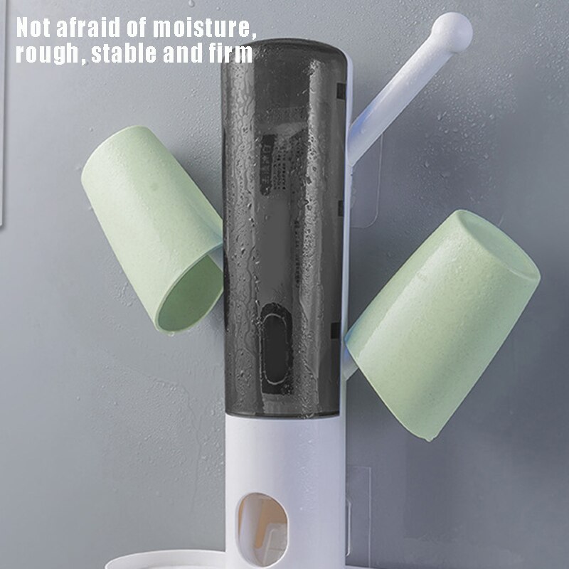 Goede Gezonde Automatische Tandpasta Dispenser Hands Free Tandpasta Squeezer Voor Familie Wasruimte Met Bekerhouder