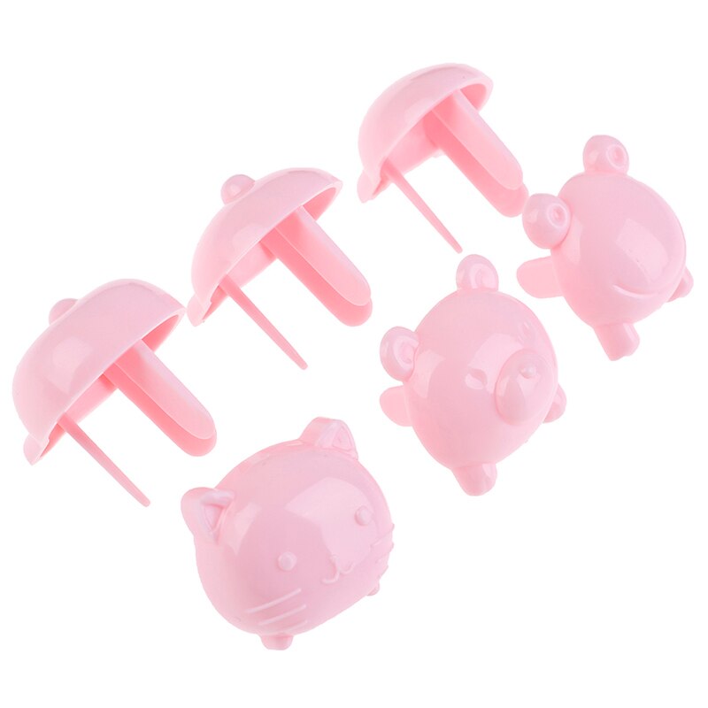 6 Pieces Socket Cap Baby Safe Protection Electric Plug Protector Children Anti Shock: pink