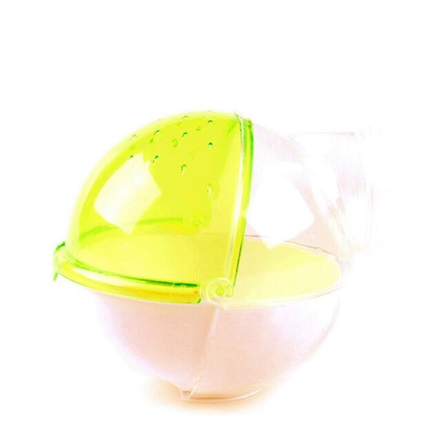 Hámster Guinea cerdo baño bola forma para baño, bañera rata ratón actividad habitación Baño de mascotas bañera artículos para hámster: Light Yellow