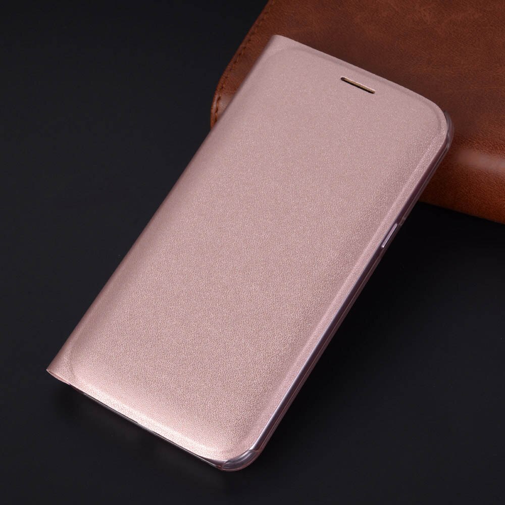 Flip-Cover Leder Telefon Fall Für Samsung Galaxy J2 Pro J2 J22018 GalaxyJ2 J 2 J2pro SM J250F J250 dünne Karte Brieftasche Fall: Rose gold