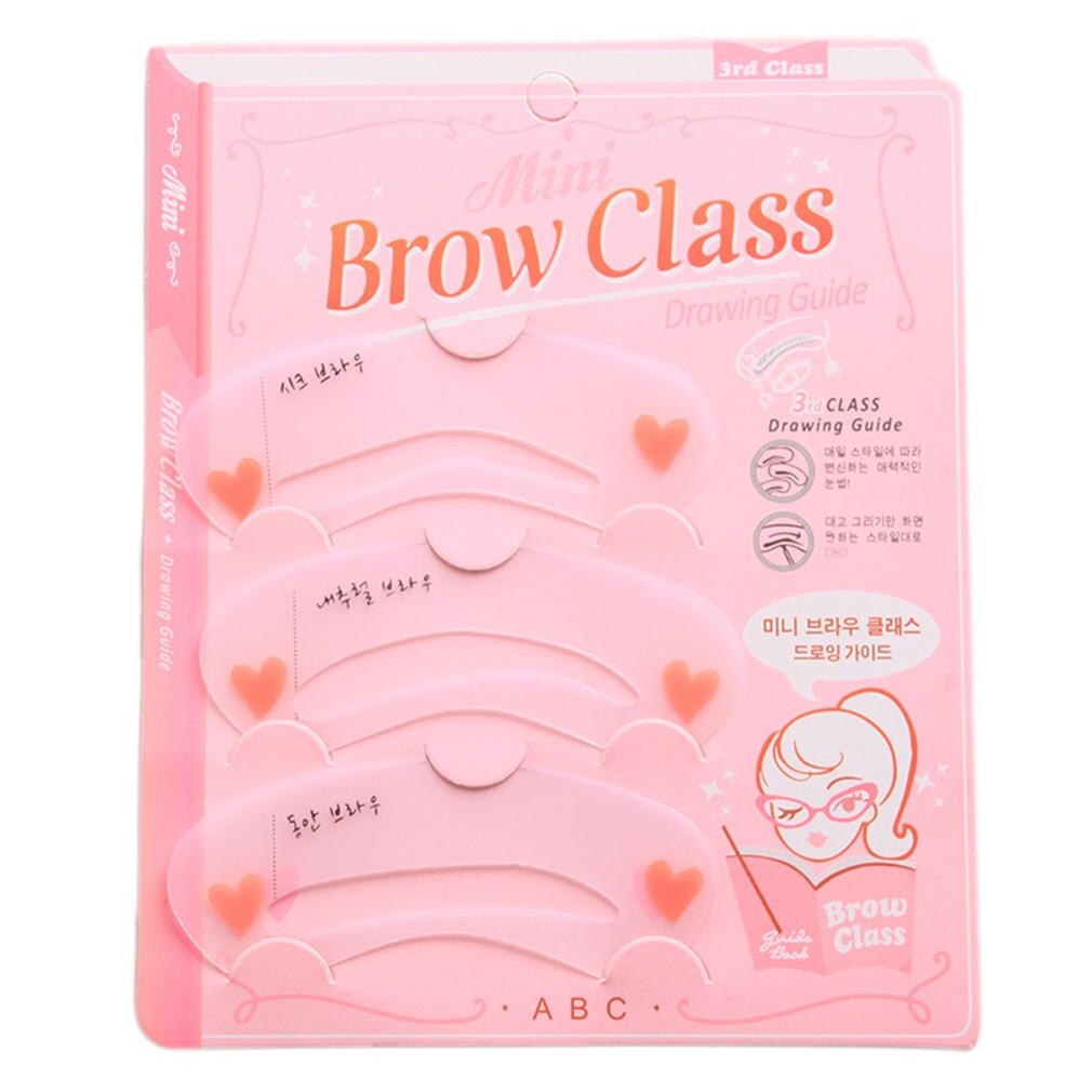 3 estilos Mini ceja clase guía dar forma ceja marco plantilla para cejas maquillaje duradero dibujo Asistente de plantilla