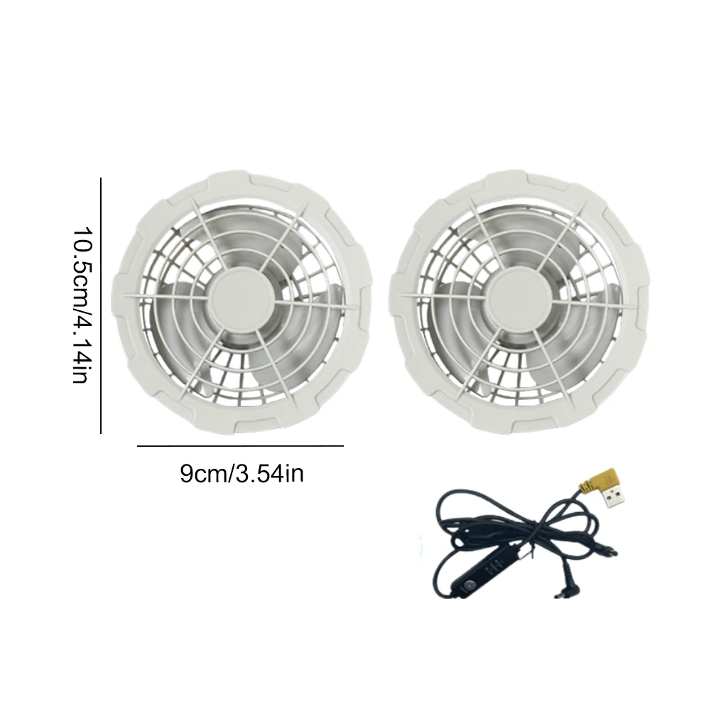 Koelvest Ijsventilator Vest 3 Versnellingen Usb Hittebestendige Airconditioner Kleding Vest Ademend Draagbaar Koelventilator Vest Camping: Ivoor