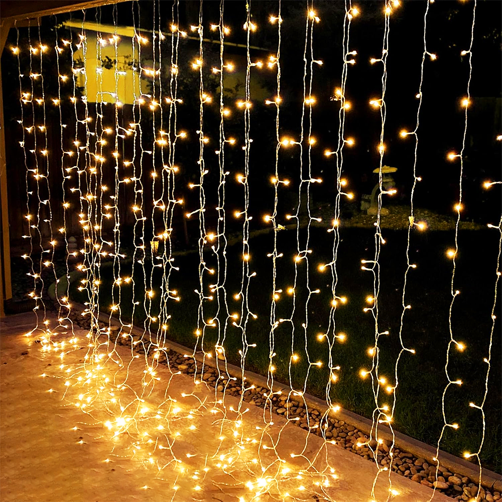 300 LEDS Gordijnen Lichtslingers Witte Tule Achtergrond Pure Achtergrond Gordijnen Voor Bruiloft Verjaardagsfeestje Huis Decoratief