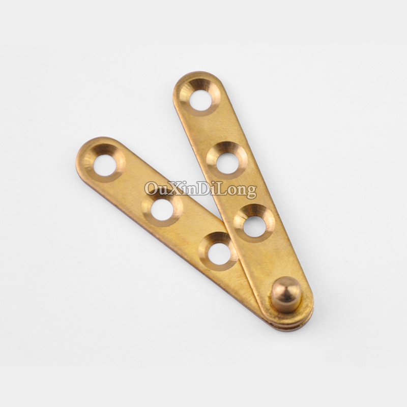 10PCS Pure Brass Invisible Door Pivot Hinges 360 Degree Rotating Inset Hidden Door Hinges Install up and down