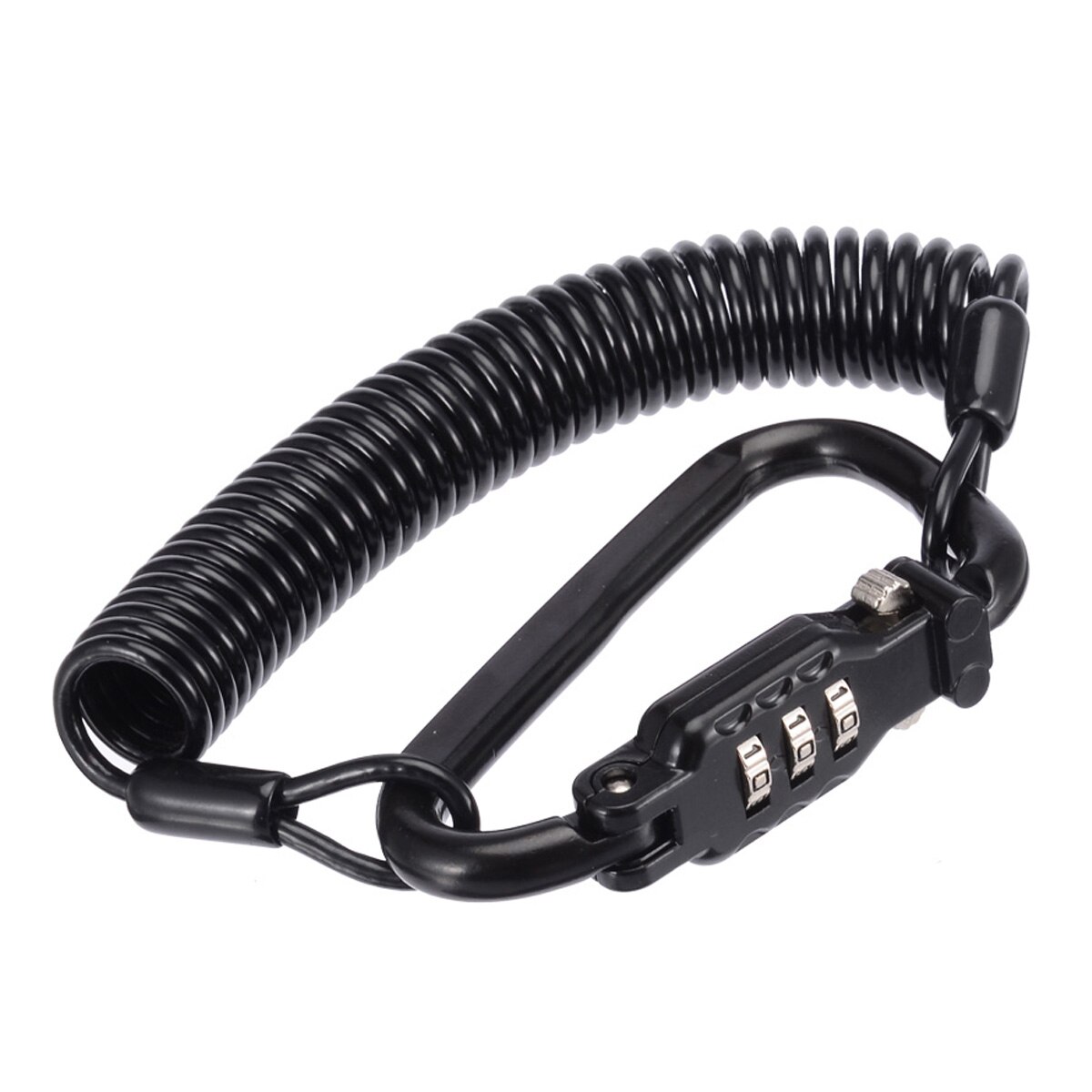 Mayitr 1pc Universal Motorcycle Helmet Lock Helmet PIN Code 999 Combination Locks With T-Bar Black For Locks &amp; Latches