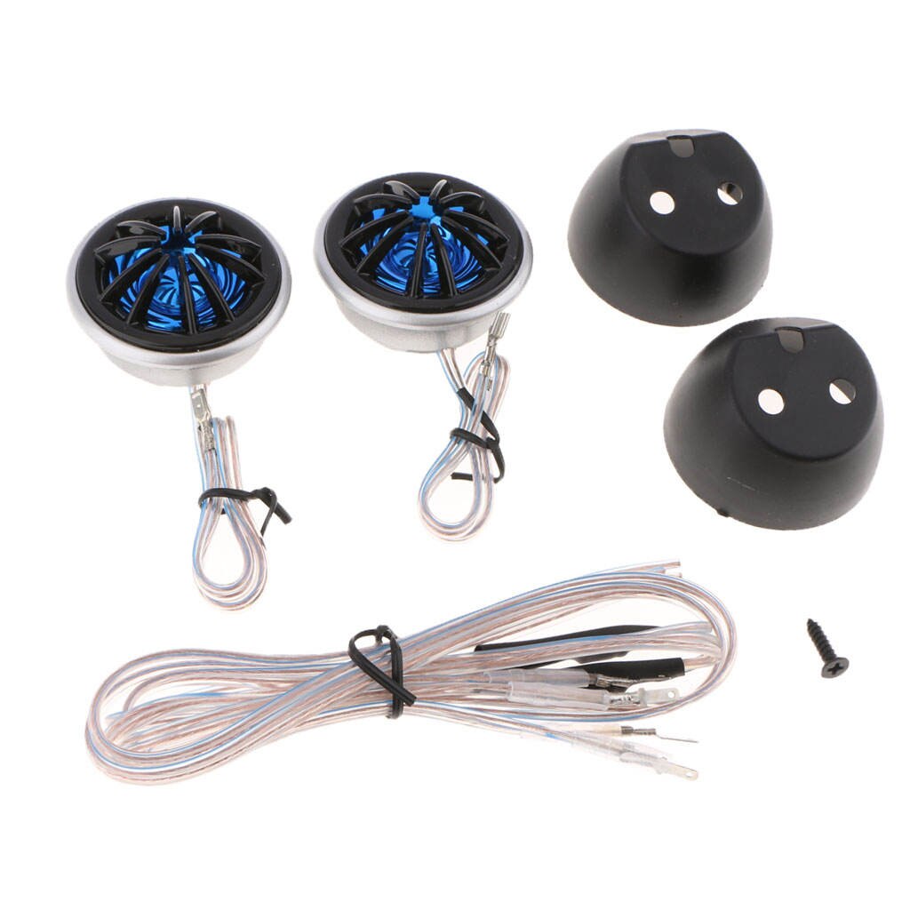 2x 2 Inch 50 150 Watt Neodymium Silk Tweeters with Maximum Power, Pair of Blue