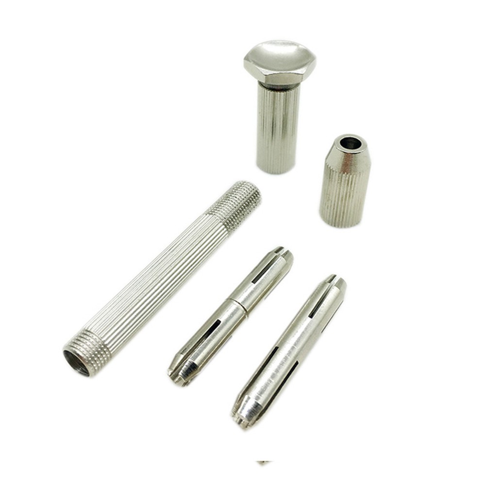 Mini Micro Aluminum Hand Drill With Keyless Chuck HSS Steel Twist Drill Bit Woodworking Drilling Rotary Tools Hand Drill