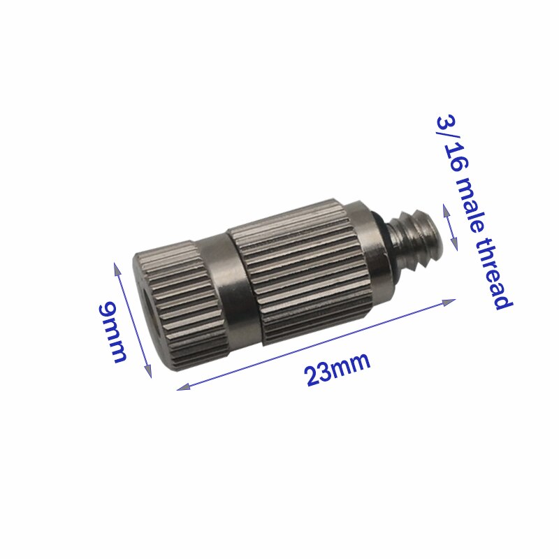 50pz di Alta Pressione 3/16 "Filettatura Maschio di Nebulizzazione Ugelli in Acciaio Inox anti Gocciolamento Nebulizzatori Appannamento Raffreddamento Umidificazione spruzzatore