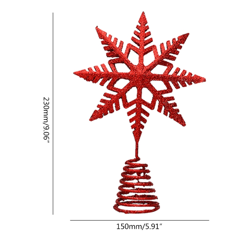 Décoration de sapin de noël, flocon de neige, étoile, or, argent, paillettes rouges, accessoires décoratifs,