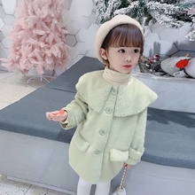 Girls Coats Baby Jackets Children Clothing Comfortable Big Collar With Pearls Spring Autumn Windbreaker HPY100