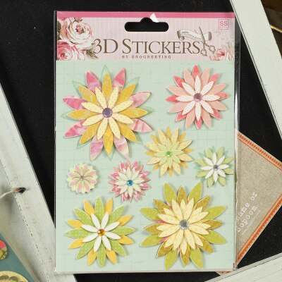 Diy 3d klistermærker scrapbog materiale metal cameo ramme sommerfugl blomst klistermærke fil album journalisering dekoration hobby håndværk: 14006
