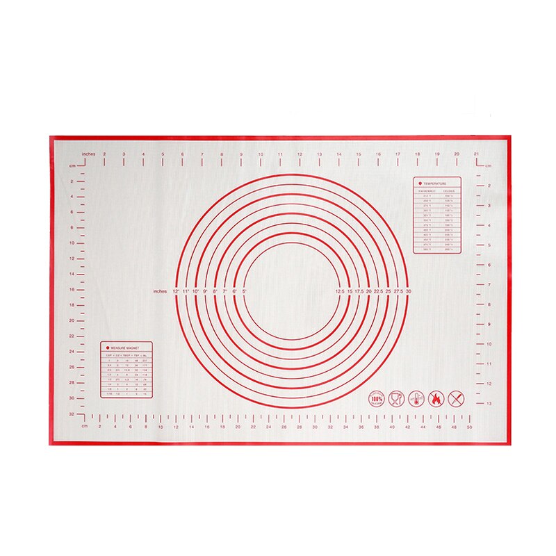 Silicone mat for dough bread pastry chef kitchen baking accessories cakes All Bakeware and utensils a shop supplies set rolling: Red / 26x29cm