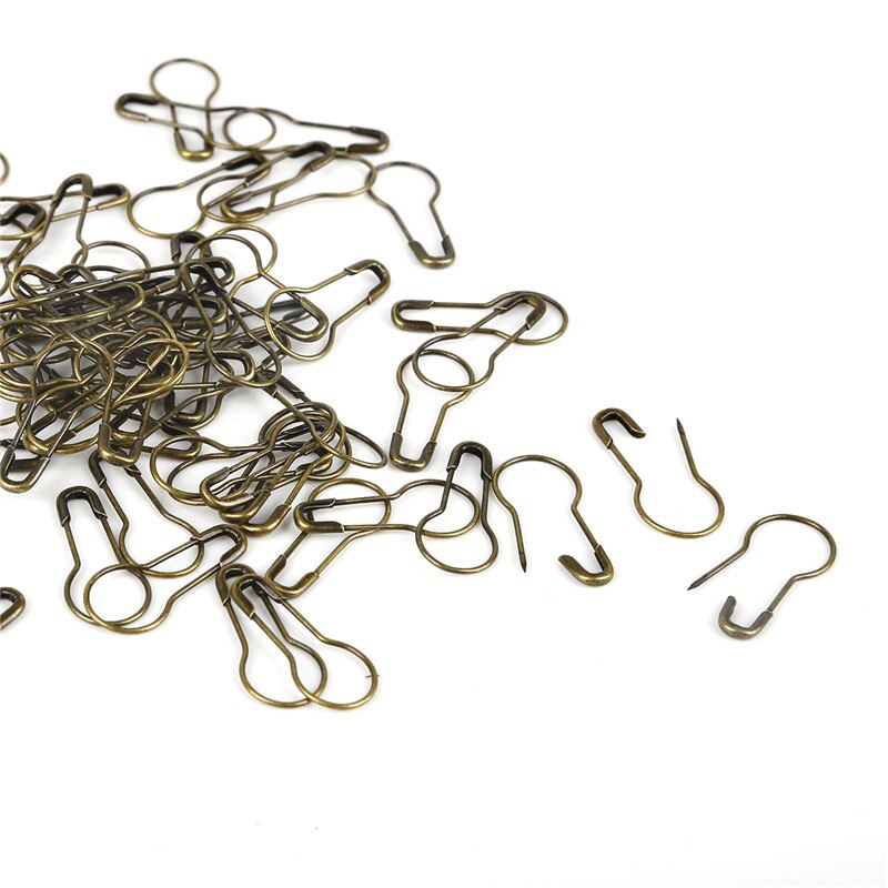 100 stk / parti græskar pin strikning hæklet låsesting markør hangtag sikkerhedsnåle diy syværktøj nåle klip håndværk tilbehør: Bronze