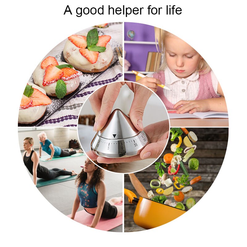 Portable Digital Scale Kitchen Timer Stainless Steel Home Coking Practical for Stopwatch Countdown Alarm Clock No Charging