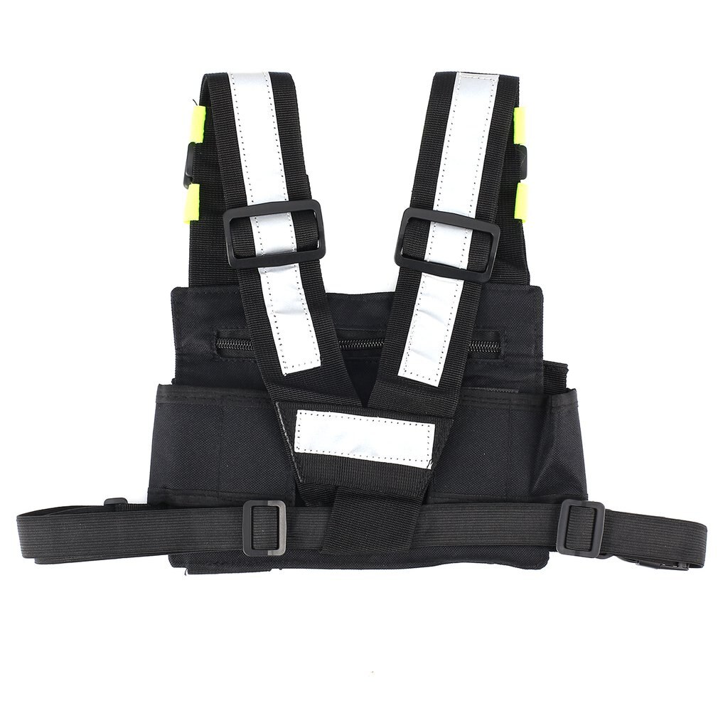 Universal reflexivo duplo peito pacote rádio harness peito rig saco coldre colete para rádio em dois sentidos resgate fundamentos