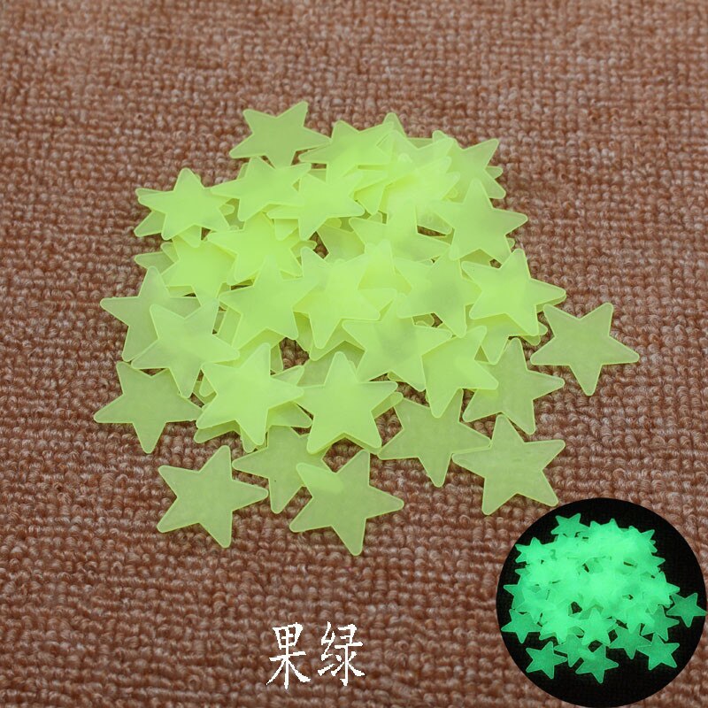 50Pcs Pentagram Lichtgevende 3D Muursticker Ster Lichtgevende Patch Fluorescerende Lichtgevende Muursticker Glow In The Dark Sterren Decals: Picture-04