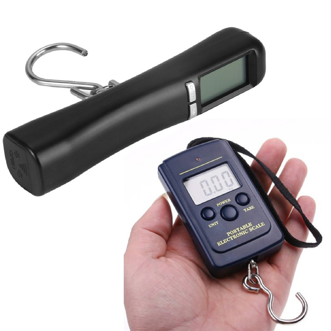 40kg/10g koukkuvaaka lcd digitaalinen punnitus matkatavaroihin matkatavarat matkalaukku laukku paino elektroninen riippuva tasapaino kala