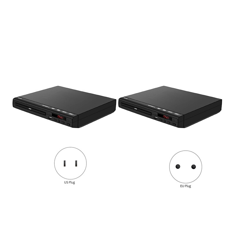 Dvd Speler Voor Tv, alle Regio Gratis Dvd Cd Discs Player Av-uitgang Ingebouwde Pal/Ntsc, Usb-ingang, afstandsbediening