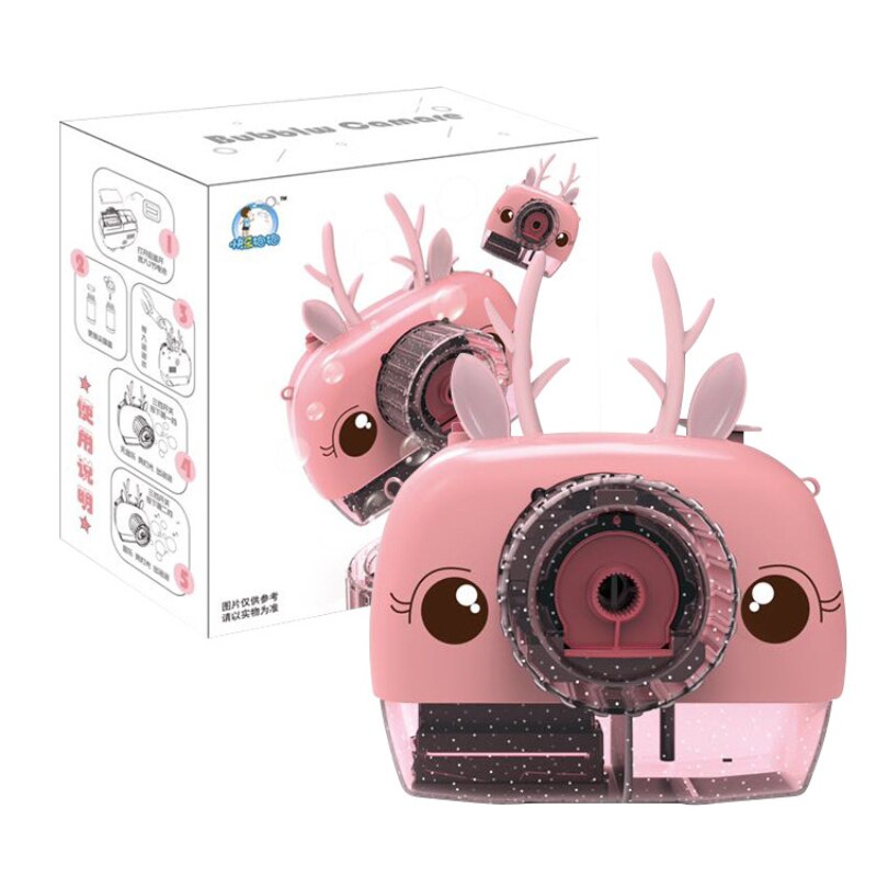 Nuovo Bambini Bolla Macchina Fotografica Giocattolo Bolla Che Soffia Giocattoli Giocattoli di Musica Leggera Bolla di Sapone Elettrico Completamente Automatico Macchina di Estate Giocattolo All'aperto