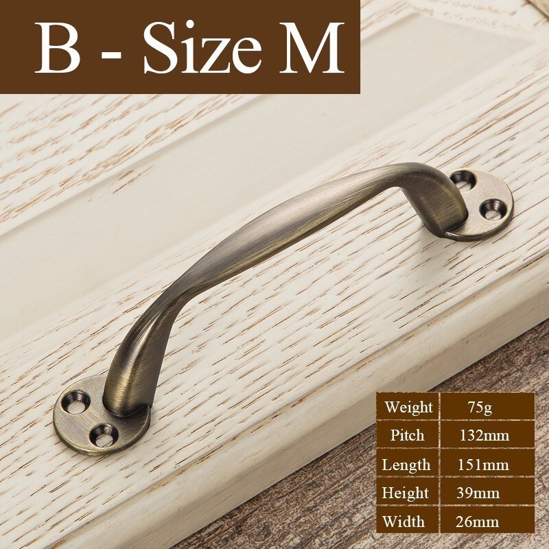 Antique Metal Door Handles Bronze Drawer Pulls Modern Kitchen Cabinet Handles and Knobs Furniture Handles Hardware Fittings: E