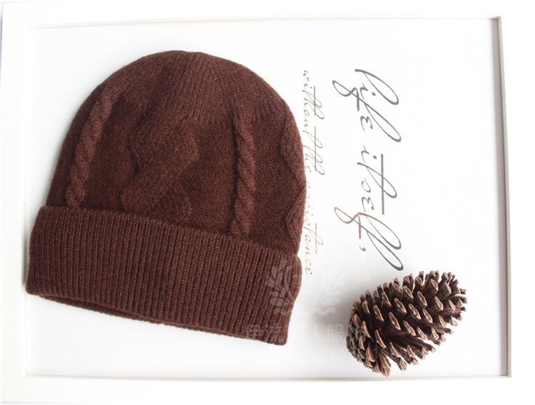 Chapeau d'hiver mâle moche fleurs mâle dur Verus ligne Cap Set tête Top: Coffee