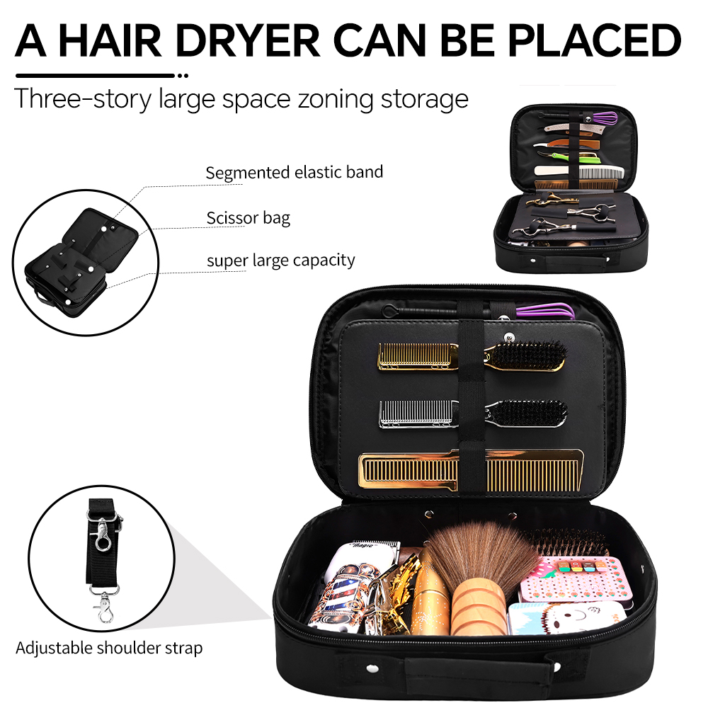 Professionele Kapper Kappers Gereedschapstas Grote Capaciteit Opbergtas voor Schaar Salon Gereedschap Draagbare Koffer Organizer