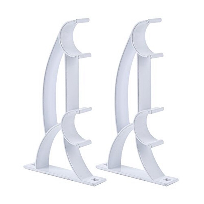 Absf dobbelt stang holder gardinstang beslag heavy duty metal aluminiumslegering 2 stk: Default Title