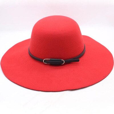 Kvinder vinter klassisk retro damer fedora jazz bredbånd bomuld søde toppe jule top forældre-barn kasket solhat: Rød / Voksen 56-58cm