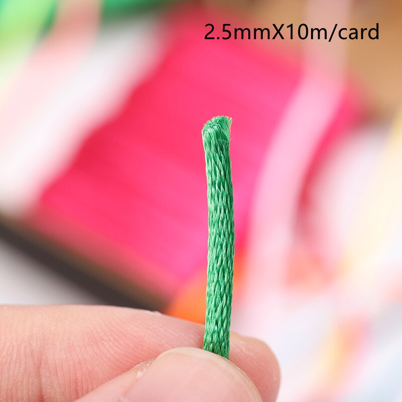 10 Meters Braided Macrame Silk Macrame Cords Rope Thread Wire 2.5 mm DIY Satin Bracelets Making Findings Beading LT20