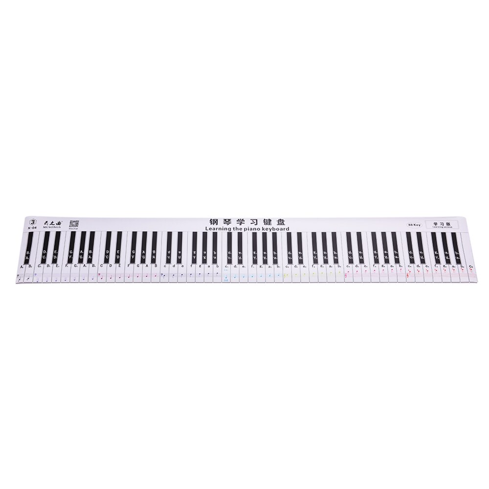 Fingering Version 88 Keys Piano Keyboard Fingering Practice Chart Sheet with Stave Reference Piano Guide Assistive Tool for Kids