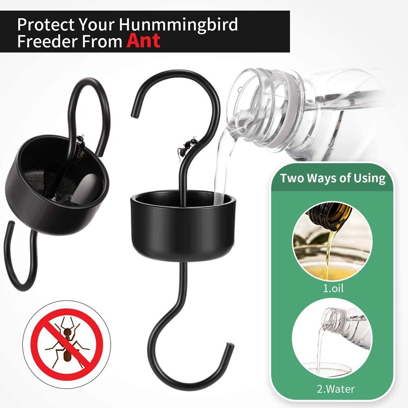 6 sztuk karmnik dla ptaków akcesoria haczyki mrówka straż fosa haki z 6 sztuk szczotki podajnika ogrodowa
