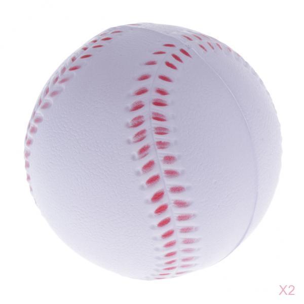 2x Soft Baseball Ball 3.5'' Foam Filled Rounders Softball Practice Base Balls