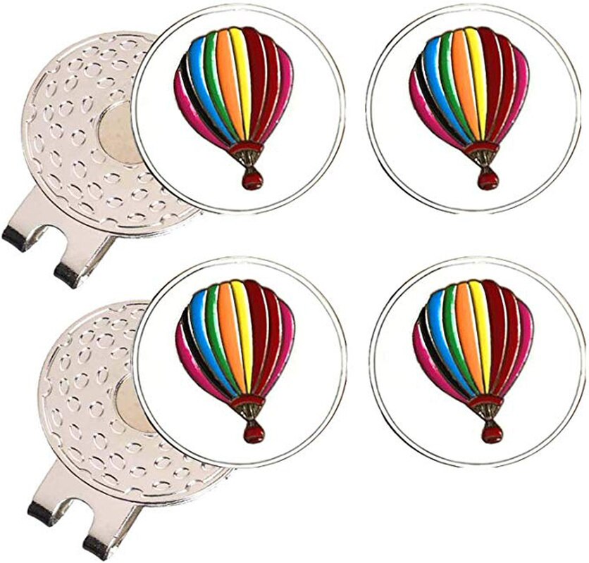 Langlebige Starke Entfernbare Magnetische Golf Hütte Clip 2 Stck mit 4 Golf Ball Marker Legt Leicht zu Kappe