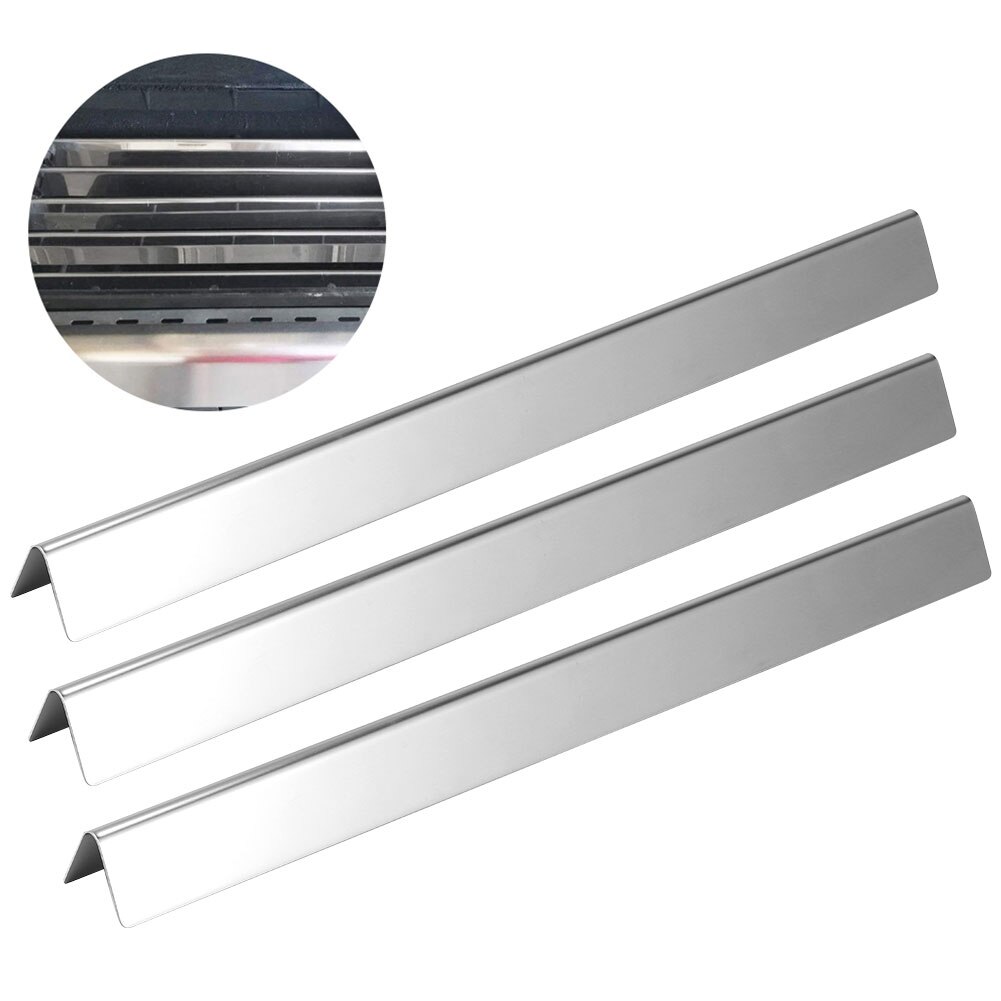 3Pcs Stainless Steel Gas Grill Heat Plate BBQ Heat Tents Fit for Weber/Spirit Series
