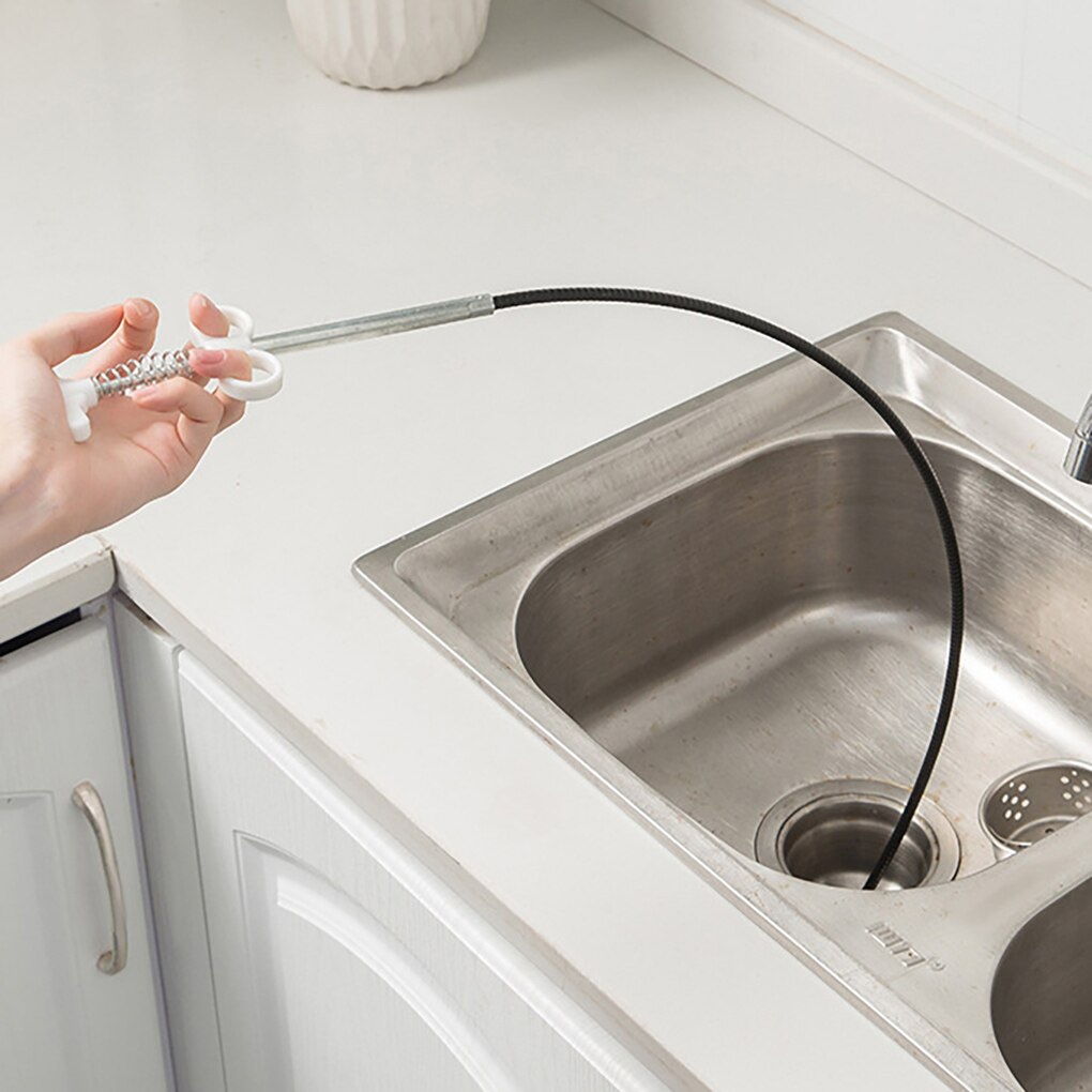 Sewer Dredging Tool Draining Sewage Cleaner Clogging Remover Cleaning Tool Household Kitchen Sink Toilet Dredge 1.6m