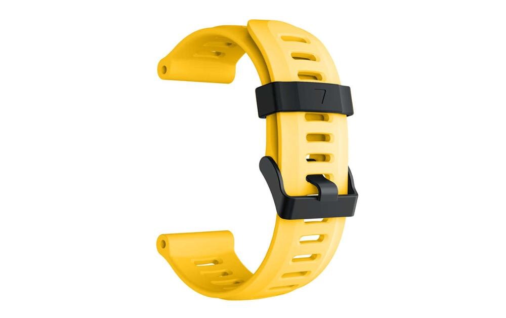 26mm Watch Straps for Garmin Fenix 3/3HR wrist band silicone watchband for Garmin Fenix3 / Fenix 5X Bracelet belt with HD film: yellow