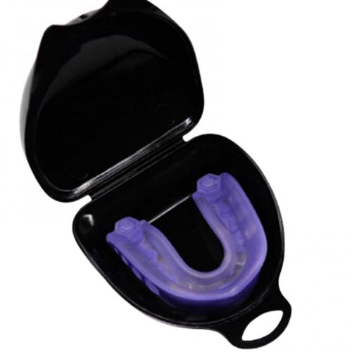 1Pc Duurzaam Tanden Protector Elastische Mond Guard Unperfumed Vormbaar Beschermende Brace Voor Volwassenen Basketbal Boksen: Purple B
