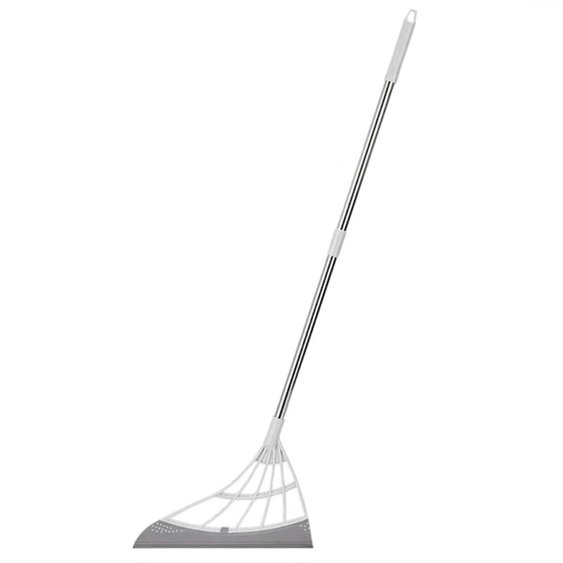 Removable Dual-use Super Sweeper Broom for Living Room Kitchen Bathroom Hangable Handle Easy to Clean: gray
