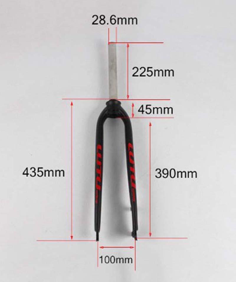 LUTU – fourche de vélo en aluminium 1 à 26/27 pouces, supports de freins à disque sans fil, rigide, pour vtt, 5/29, 1/8 pouces