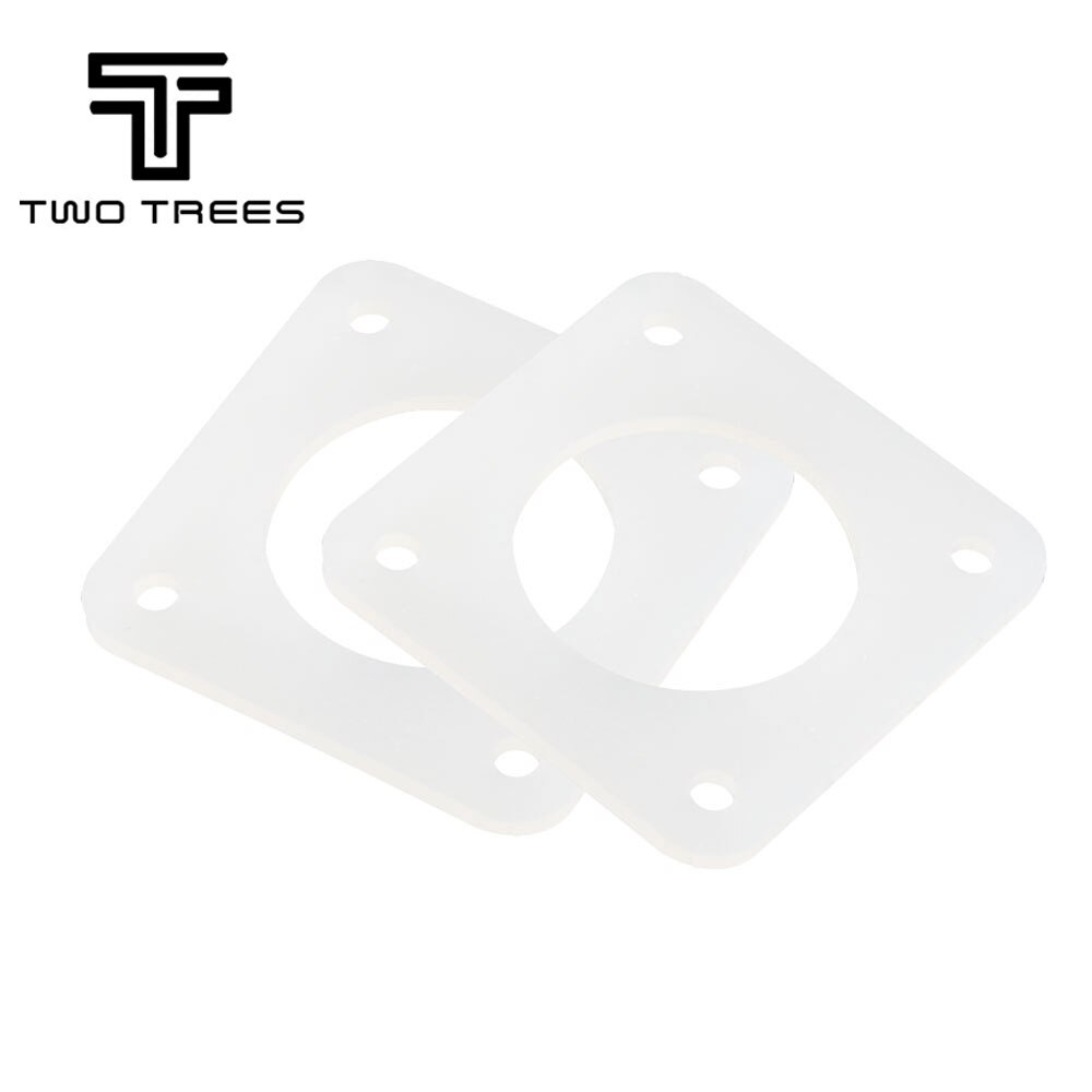 5 stk 17 stepmotor træ støddæmper dæmper 3mm tykkelse kork pakning silikone pakning 2mm dæmper isolator til 3d printer: Hvid 2mm