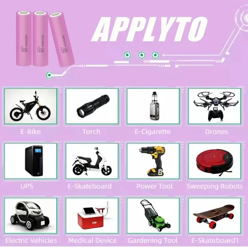 Nova bateria original 18650 35e 3.7v 3500mah descarga 18650 bateria de íon-lítio 3.7v bateria recarregável