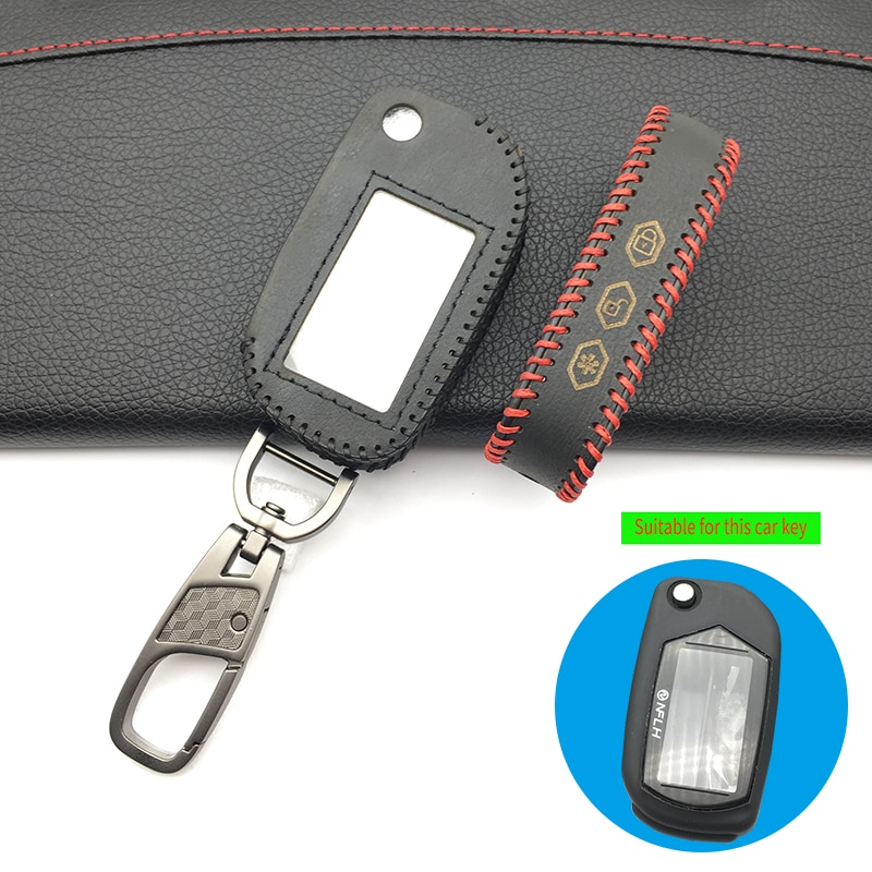 A91 Leather Key Case Cover for Starline A91 A61 B9 B6 uncut blade fob Case A91 folding car flip Remote Control