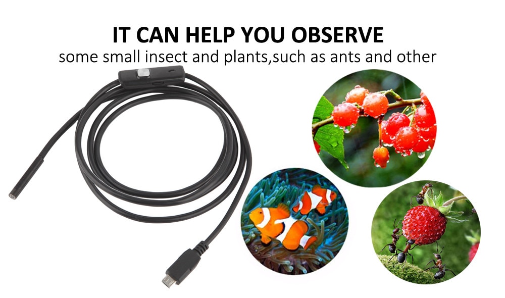 HD 720P 8mm Android USB Endoscope 2.0MP Camera 2m 5m IP67 Waterproof Snake Inspection Android OTG USB Borescope Camera