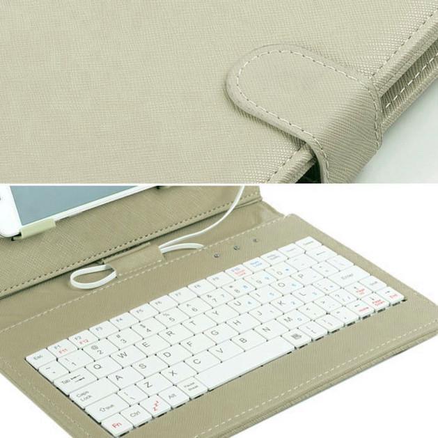 Funda para tableta con teclado General y cable, funda con cubierta para teléfono móvil Android de 4,8 ''-6,0''