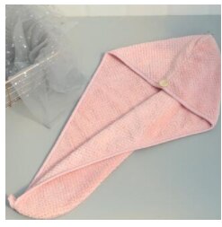 Magisk mikrofiber hår hurtigtørkende tørketrommel håndkle badepapirhatt hurtighette turban tørr: Rosa