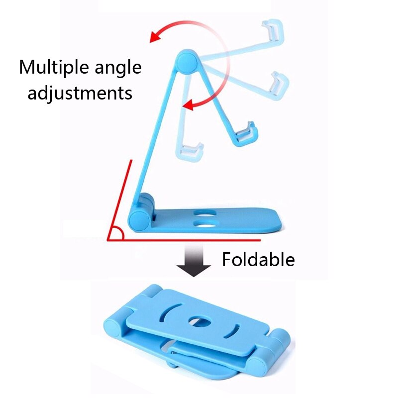 Il Supporto Del Telefono portatile Desktop Del Basamento Mobile Per Tablet Universale del telefono Delle Cellule di Plastica Scrivania Pieghevole Del Basamento Del Telefono per il iPhone Andorid