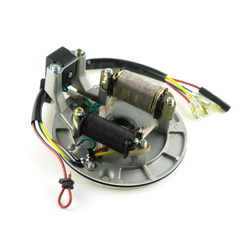 497651 Statore Con Piastra A 3 Fili Originale Piaggio Ape 50 - Vespa Pk 50 125 Con Avviamento Elettrico Made In Italy